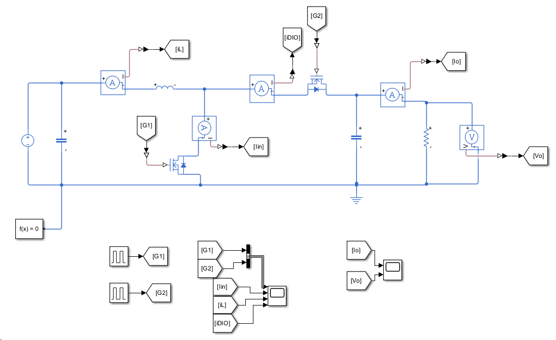 同步 Boost 的 Simulink 仿真模型